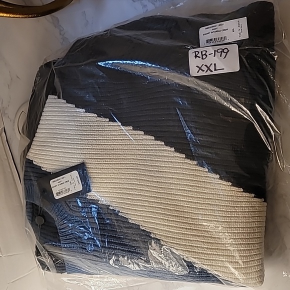 RAG & BONE EMORY INTARSIA SWEATER MEN'S SIZE XXL - NAVY - Picture 16 of 16